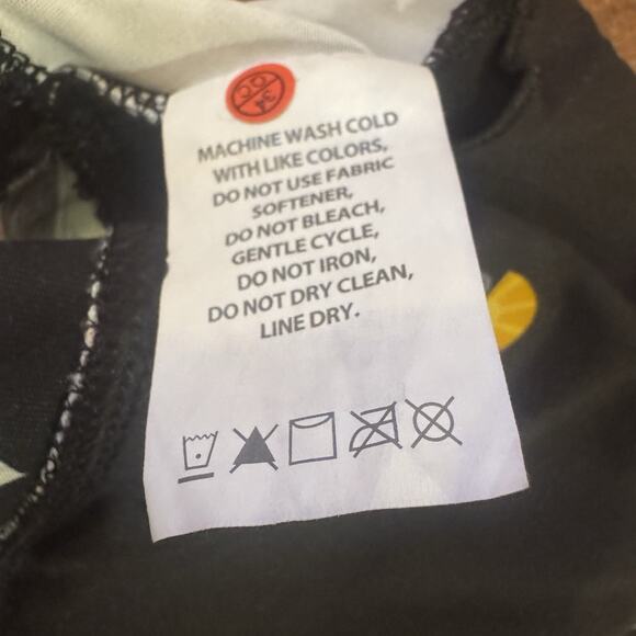 C&C California Womens M Sports Bra Performance Black Floral Mesh Stretch Wicking - Picture 16 of 16